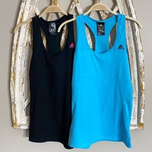 Set of 2 adidas running tank tops
